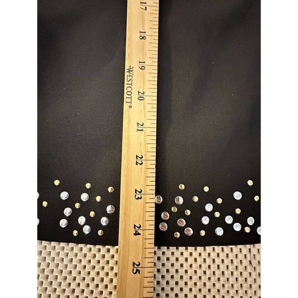 VTG Bob Mackie Studio Black Blazer Women Size 14 Zip Front Studded Career Office - Picture 5 of 9